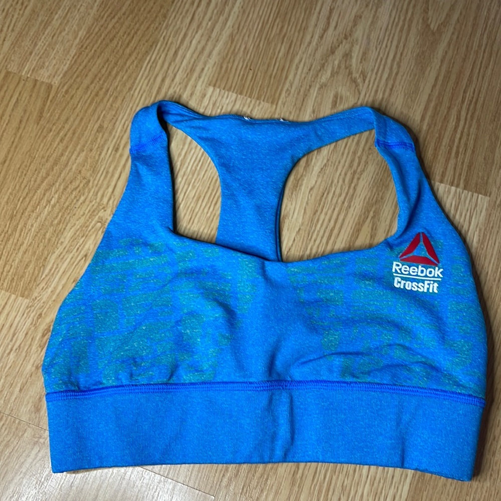 Reebok CrossFit bra size medium heathered blue no padding